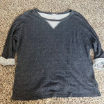 Kut From The Kloth ‎ Casual Blue Sweatshirt with Roll-up Sleeves Small Photo 0