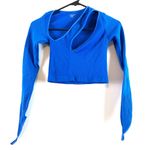 Urban Outfitters NWT Out From Under Heat Lightning Cut Out Seamless Top Blue Photo 4