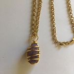 Amethyst Women's Gold Tone Costume Necklace Purple Stone Pendant Nice Gift!! Photo 3