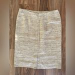 Oscar de la Renta  Beige Textured Tweed Skirt Made in Italy Photo 3