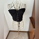 Princess Polly  black lace up corset style crop top size 6 Photo 6