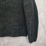 EXPRESS  Black Boxy Cozy Chunky Grunge Goth Punk Knit Skater Pullover Sweater XS Photo 2