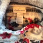 Alfred Dunner  Women's Red and Black Patterned Teddy Jacket L Large Photo 5