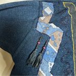 Vintage Pioneer Woman Crewneck Long Sleeve Western Tassel Fringe Sweater Shirt Blue Size L Photo 5