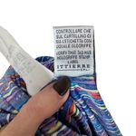 Versus by Gianni Versace Vintage Asymmetrical 90s Pop Art Mini Dress IT38/US2 Blue Size XS Photo 6