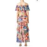 Badgley Mischka Multi Floral High Low Flowy Tiered Maxi Dress Photo 4