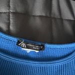 ZARA  Blue Ribbed Sleeveless Tank Top Photo 1