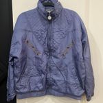 Vintage Advantage by Wilson Windbreaker Jacket Floral Embroidered Women’s Large Purple Photo 0