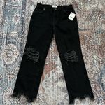 Free People We The Free Maggie Jeans NWT Midrise Straight Size 26 Washed Black Photo 2