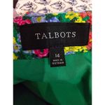 Talbots Women's Green Floral Print Knee Length Lined Short Skirt Size 14 Photo 5