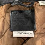 Levi's Heavy Levi’s black denim quilted lining trucker oversized jacket fly pockets Photo 5
