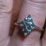Malagasy Pine Apatite Sterling Silver Cluster Ring (Size 8) Photo 0