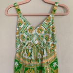 Vintage | Cotton Scarf Midi Dress Orange Green Print Farm Rio Small Photo 3