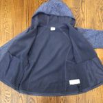 Columbia  Navy Blue Knit Full Zip Fleece Lined Hoodie Zip Pockets Sz Large Photo 13