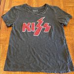 Lucky Brand  Black and Red beaded KISS graphic Short Sleeve Tee medium Photo 0