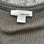 Sans Souci  Distressed Knit Sweater Gray Medium Photo 2