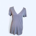 Victoria's Secret grey  PINK V-neck short sleeve top Size Small Photo 5