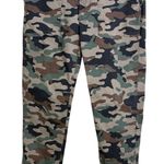 Nili Lotan Jenna Camo Pants Womens Size 8 Brown Multi Cotton Stretch Fray Cuff * Photo 0