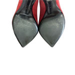 Versace 1969 Italia Women Red Suede point stiletto heel Size: 361/2, US 6 Photo 9