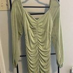 Peach Love California Elegant Green Ruched Dress Photo 1