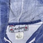 Cotton Express  Blue and White Striped Hoodie Top Photo 2