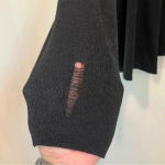 Eileen Fisher  Black Long Sleeve Cardigan 100% Merino Wool size L Photo 2