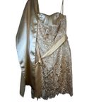 Cinderella Divine NWT  Gold Lace Cocktail Dress - Size M Photo 4
