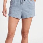 Athleta Farallon Heathered Shorts Women’s Size 16 Blue Cotton Casual Pockets Photo 0