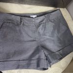New York & Company Gray metallic Flat Front Shorts Size 16 Photo 5