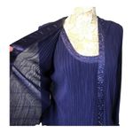Patra one piece chiffon navy dress with attached jacket size 12 Blue Photo 4