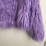 Lavender Faux Fur Shaggy Coat Jacket AILUBAODAN– Size S Purple Photo 6