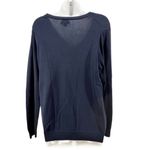 Tommy Hilfiger Women’s V Neck Navy Blue Solid Pima Cotton Blend Sweater Size XL Photo 2
