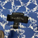 Talbots | The Perfect Crop Blue Butterfly Pattern Cotton Pants 10 Photo 3