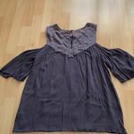 Ella Moss  Purple Cold Shoulder Gauzy Top Photo 2