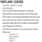 PLG PORTLAND Leather Goods “Almost Perfect” Mini Crossbody Tote Bag Brown Photo 12