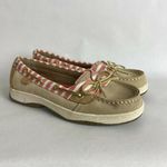 Sperry Top Sider Angelfish Boat Shoes Women 6 Leather Cream Pink Nautical Flats Photo 11