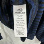 Good American  100% Linen Stripe Long Sleeve Top Blue Black size 2XL 5 Photo 5