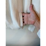 L.L.Bean  Long Sleeve Turtleneck Zip Up Sweater 100% Cotton Cream Women's Size L Photo 3