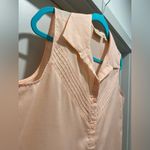 Preview International VTG ‘90s Light Pink Sleeveless Collared Button-Up Blouse Photo 3