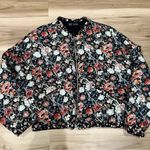 ZARA Quilted Floral Bomber Jacket Coat Women’s Small Photo 0