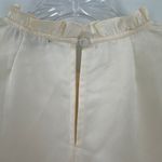 J.Crew Beige Satin High Neck Long Sleeve Ruffle Blouse Women's Size Small FLAW Photo 5