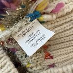 Davi & Dani  Cream  Multi Color Button Front Cardigan Sweater Size Medium Womens Photo 5