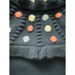 Saylor Preppy Embroidered Floral Pom-Pom Ruffled Sweater Size XS Photo 2