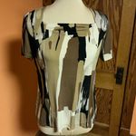 Vtg 90s earthy geometric top Tan Size XS Photo 2