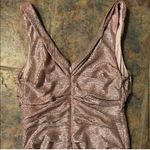 EXPRESS Sparkly Metallic Rose Gold Dress Photo 2