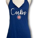 Campus Lifestyle NWOT Blue Chicago Cubs Tank Top Tee Gameday MLB New Photo 0