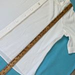 UNBRANDED square neckline gauzy texture short puff sleeve button up NEW size XL White Photo 7