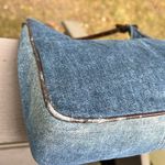 Fendi Denim Shoulder Bag with Piping Corner Wear GUC Photo 12