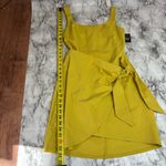 EXPRESS Yellow tie wrap skirt scoop neck Dress Yellow low back NWT Size small Photo 5