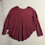 GOLDEN by TNA Burgundy Waffle Knit Thermal Long Sleeve Top Size XSmall Cotton Red Photo 4